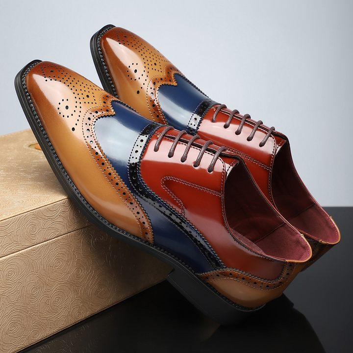Wingtip Leather Brogue Dress Shoes