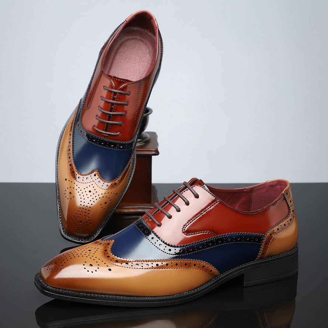 Wingtip Leather Brogue Dress Shoes