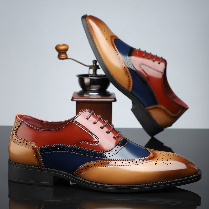 Wingtip Leather Brogue Dress Shoes