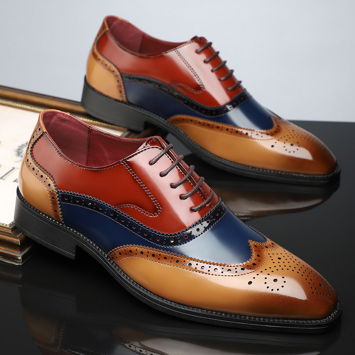 Wingtip Leather Brogue Dress Shoes