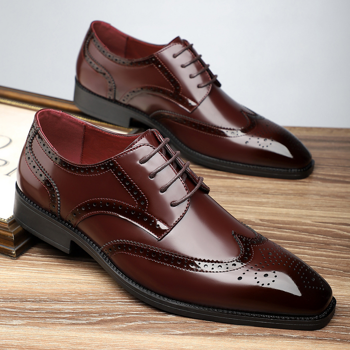 Wingtip Leather Brogue Dress Shoes