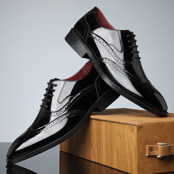 Wingtip Leather Brogue Dress Shoes