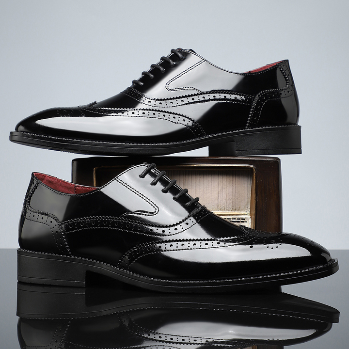 Wingtip Leather Brogue Dress Shoes