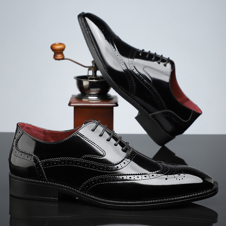 Wingtip Leather Brogue Dress Shoes