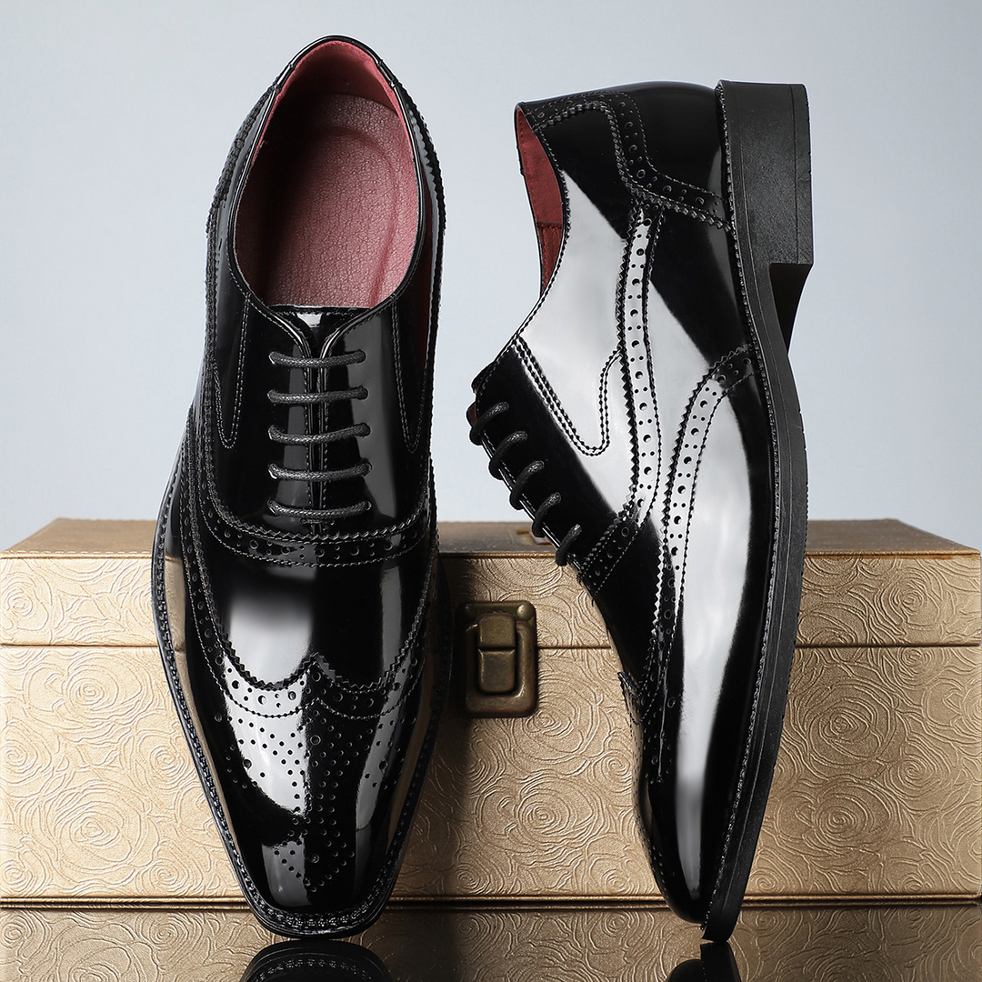 Wingtip Leather Brogue Dress Shoes