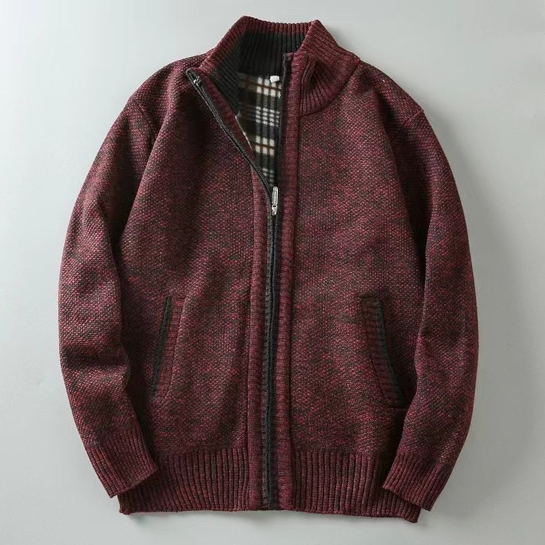 Sammy Premium Thermal Zip-Up Knit Cardigan