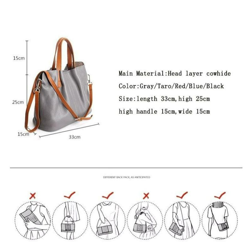 Mara - Timeless Genuine Leather Everyday Handbag