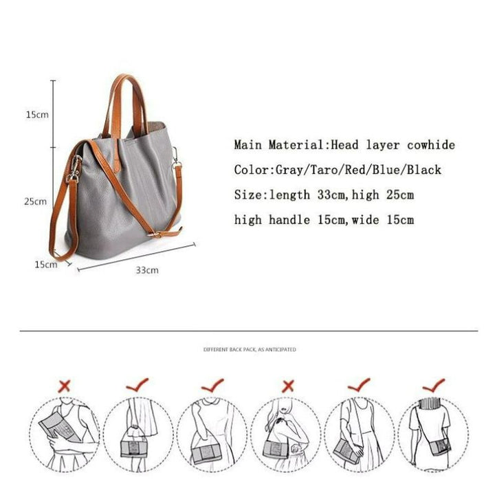 Mara - Timeless Genuine Leather Everyday Handbag