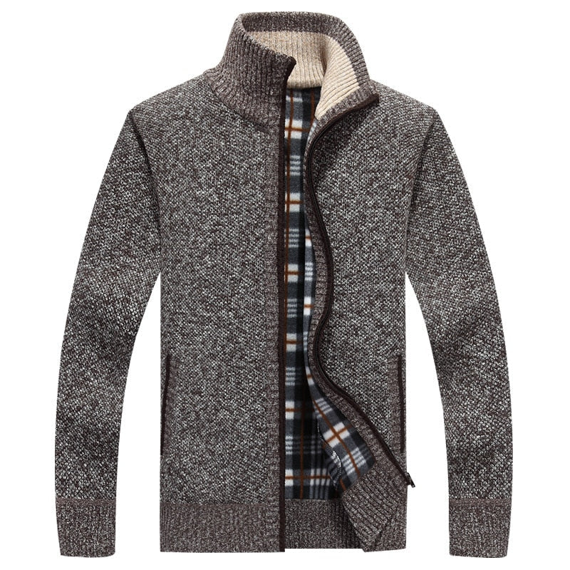 Sammy Premium Thermal Zip-Up Knit Cardigan