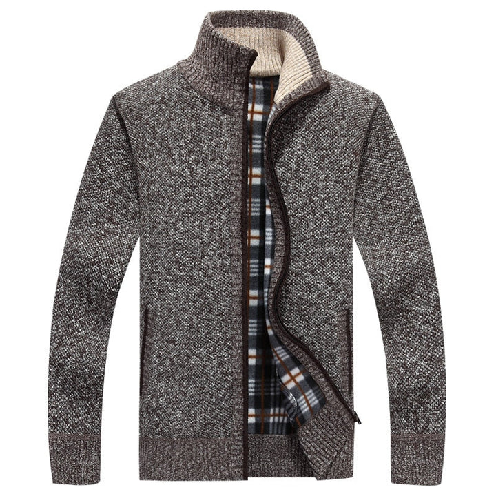 Sammy Premium Thermal Zip-Up Knit Cardigan