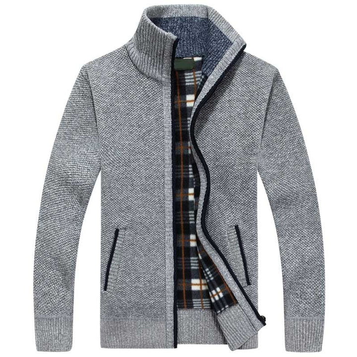 Sammy Premium Thermal Zip-Up Knit Cardigan