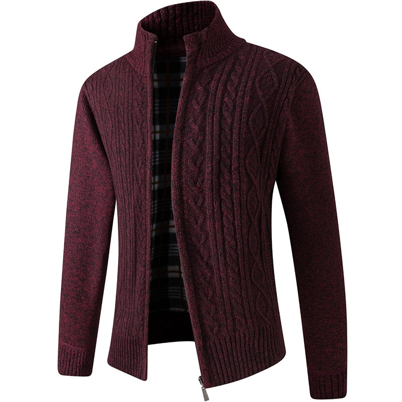 Sammy Premium Thermal Zip-Up Knit Cardigan