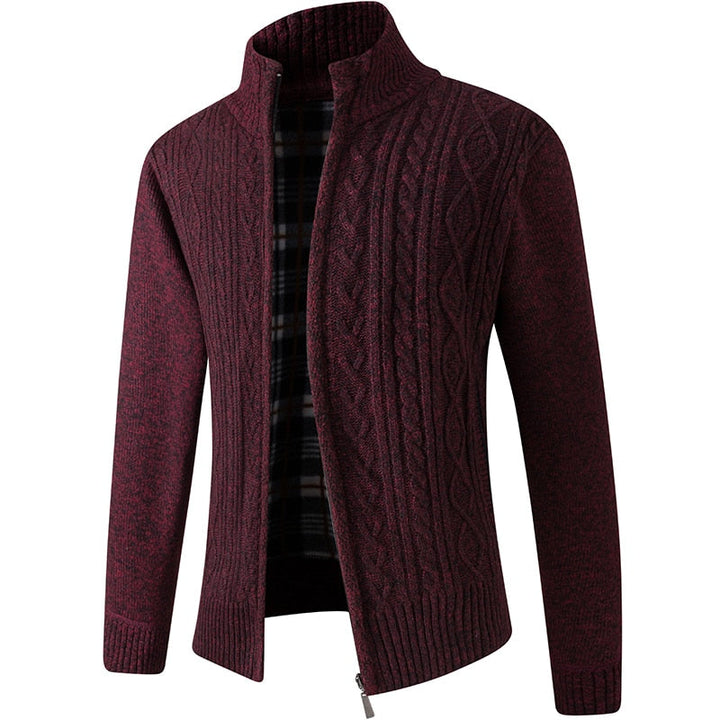 Sammy Premium Thermal Zip-Up Knit Cardigan