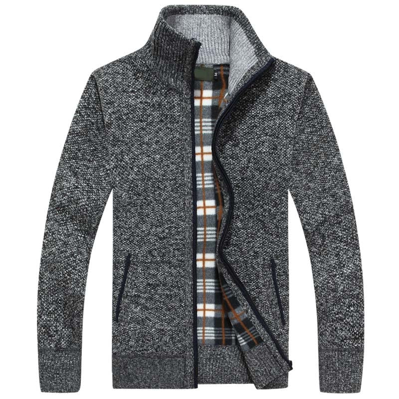 Sammy Premium Thermal Zip-Up Knit Cardigan