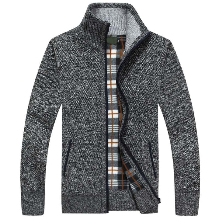 Sammy Premium Thermal Zip-Up Knit Cardigan