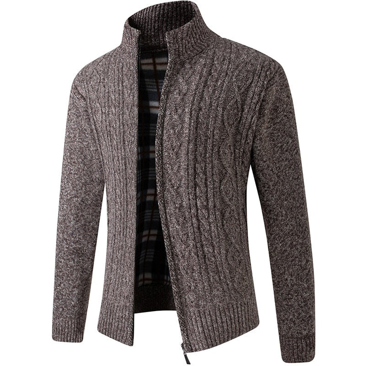 Sammy Premium Thermal Zip-Up Knit Cardigan