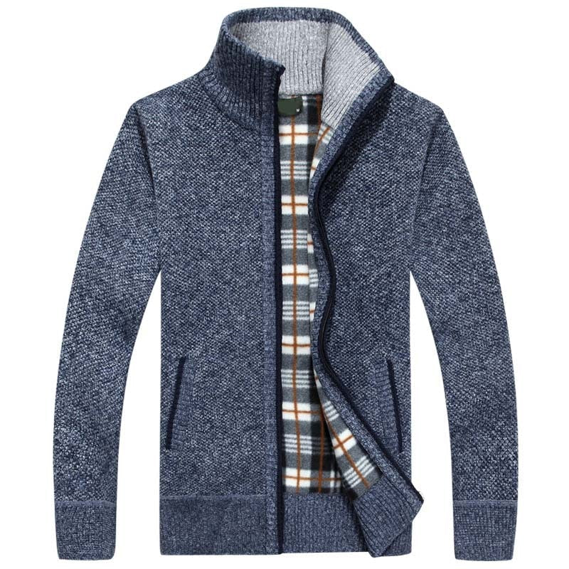 Sammy Premium Thermal Zip-Up Knit Cardigan