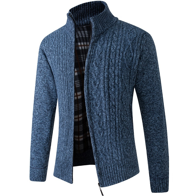 Sammy Premium Thermal Zip-Up Knit Cardigan