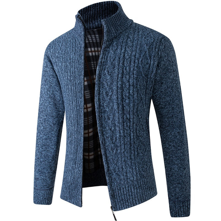 Sammy Premium Thermal Zip-Up Knit Cardigan