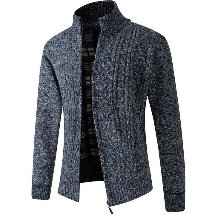 Sammy Premium Thermal Zip-Up Knit Cardigan