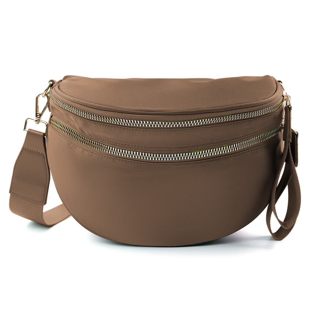 Ounamei Checkered Crossbody Bum Bag for Women Large Capacity Belt Bag for Moms & Everyday Travel