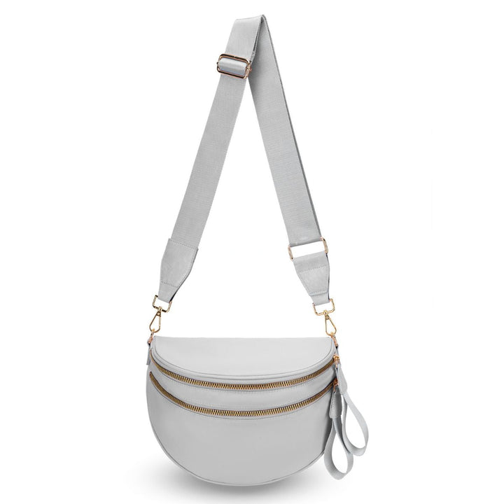 Ounamei Checkered Crossbody Bum Bag for Women Large Capacity Belt Bag for Moms & Everyday Travel
