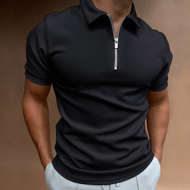 Apex Elite - Sharp & Modern Slim Fit Zipper Polo