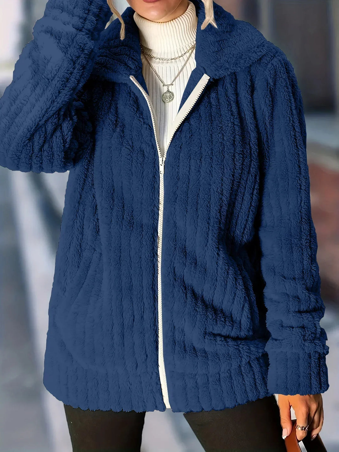 Timeless Sophistication Textured Utility Jacket
