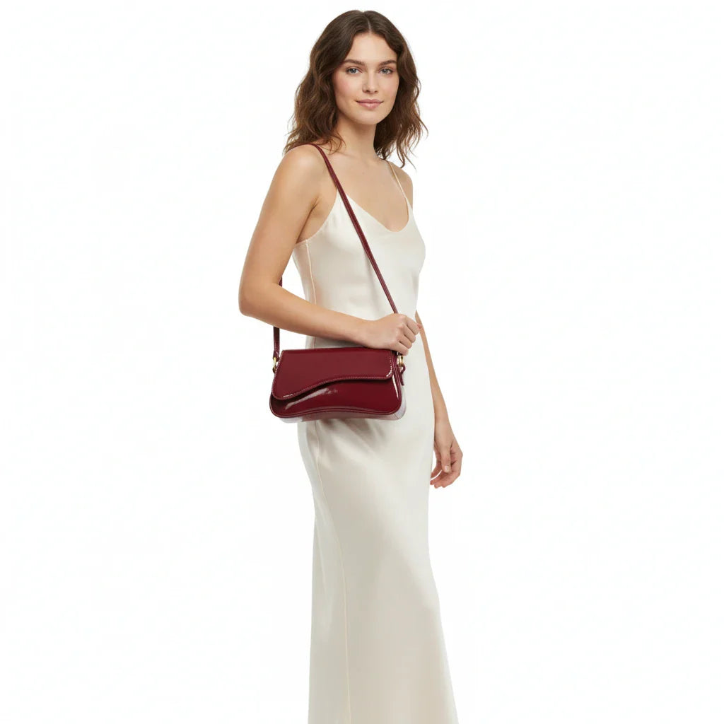 Zyora - Sculptural Minimalist Vegan Leather Crossbody Bag