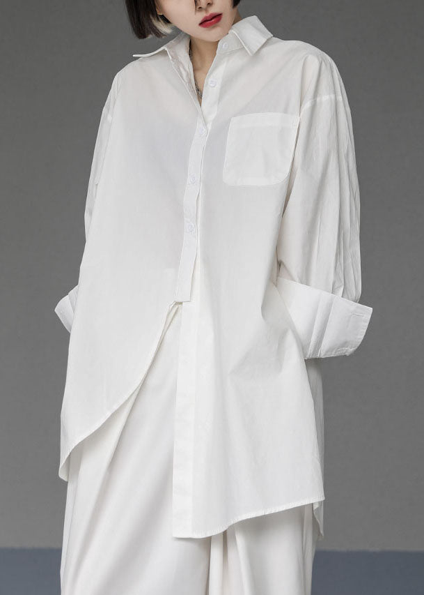 Sculptural Avant-Garde Asymmetrical Cotton Tunic