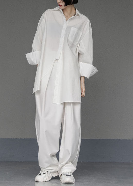 Sculptural Avant-Garde Asymmetrical Cotton Tunic