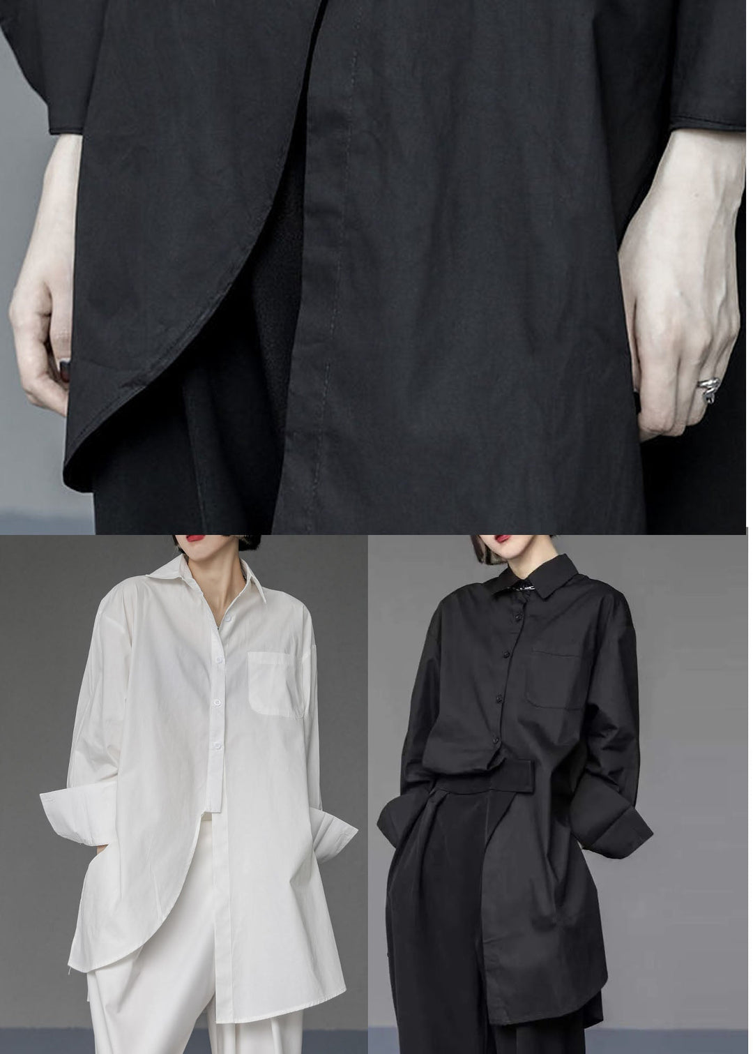 Sculptural Avant-Garde Asymmetrical Cotton Tunic