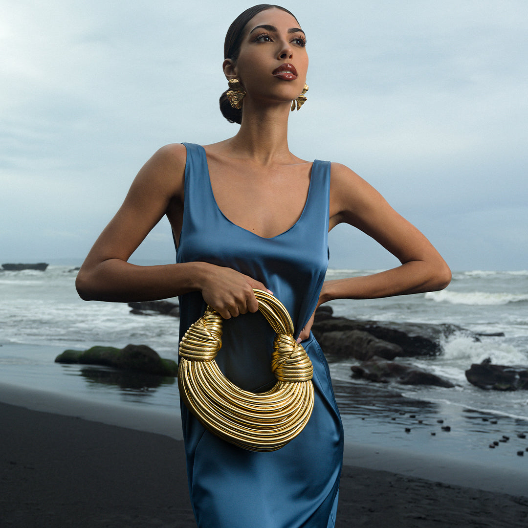 Lara - Sleek Sophistication Knotted Handbag