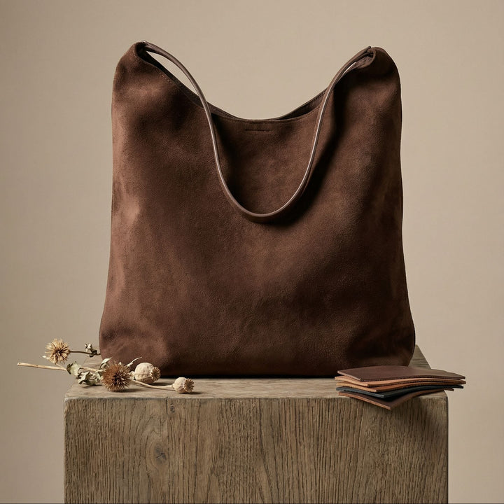 Hazel - Effortless Quiet Luxury Vegan Suede Tote