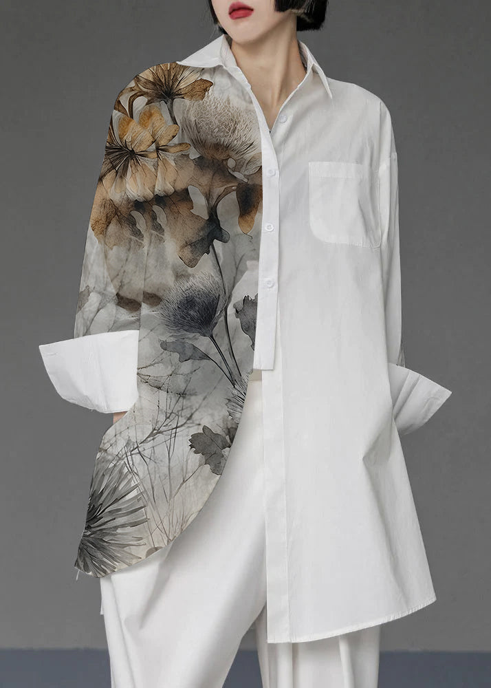 Sculptural Avant-Garde Asymmetrical Cotton Tunic