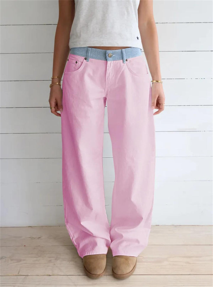 Jodie Coastal - Relaxed Adjustable High-Waist Wide-Leg Jeans