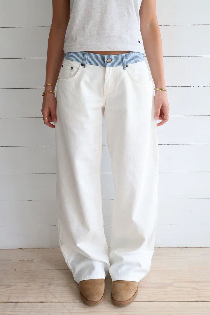 Jodie Coastal - Relaxed Adjustable High-Waist Wide-Leg Jeans